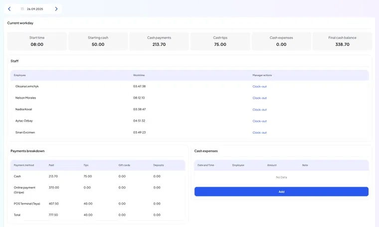 Daily Cash Reports | Inntelligent