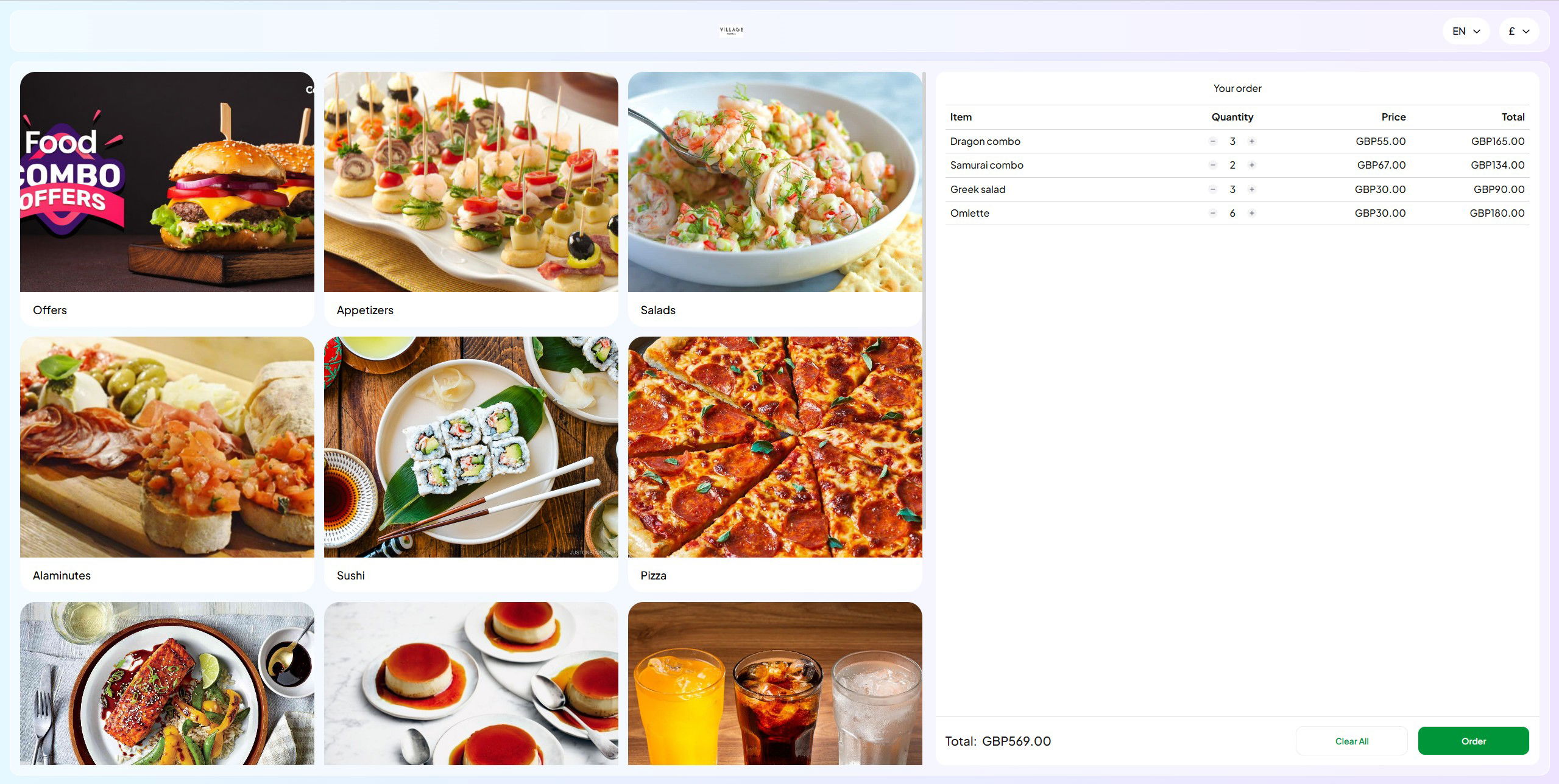 Digital Menu