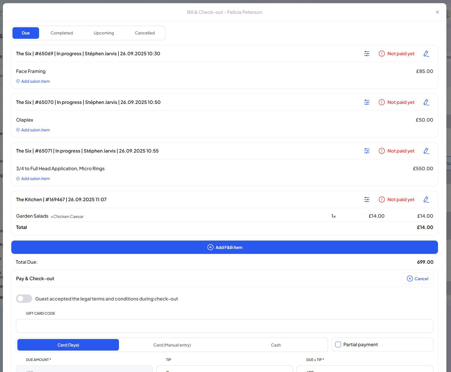 Multi-Service Invoice Generation