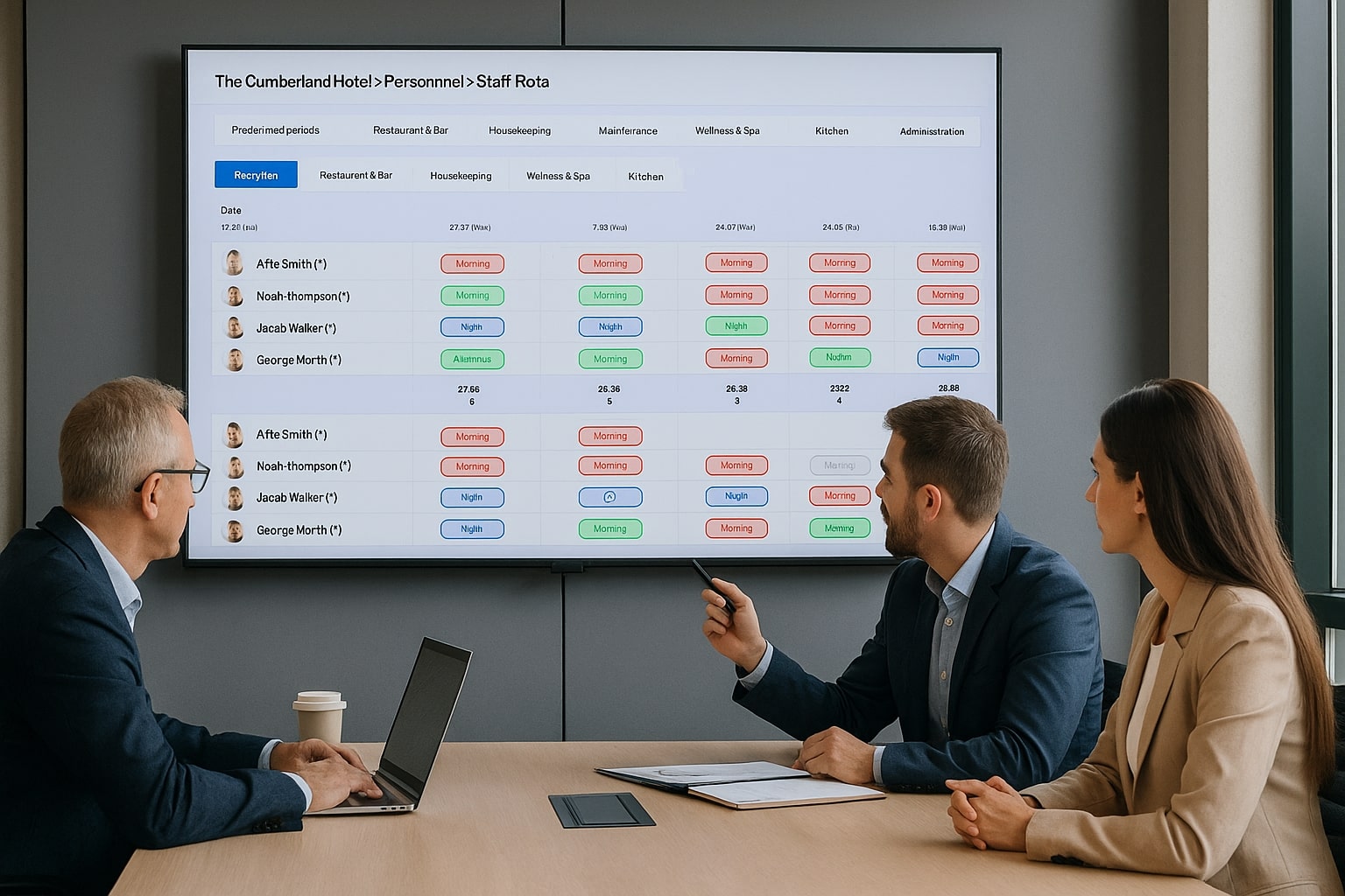 Staff Rota & Commission Tracking in Inntelligent platform