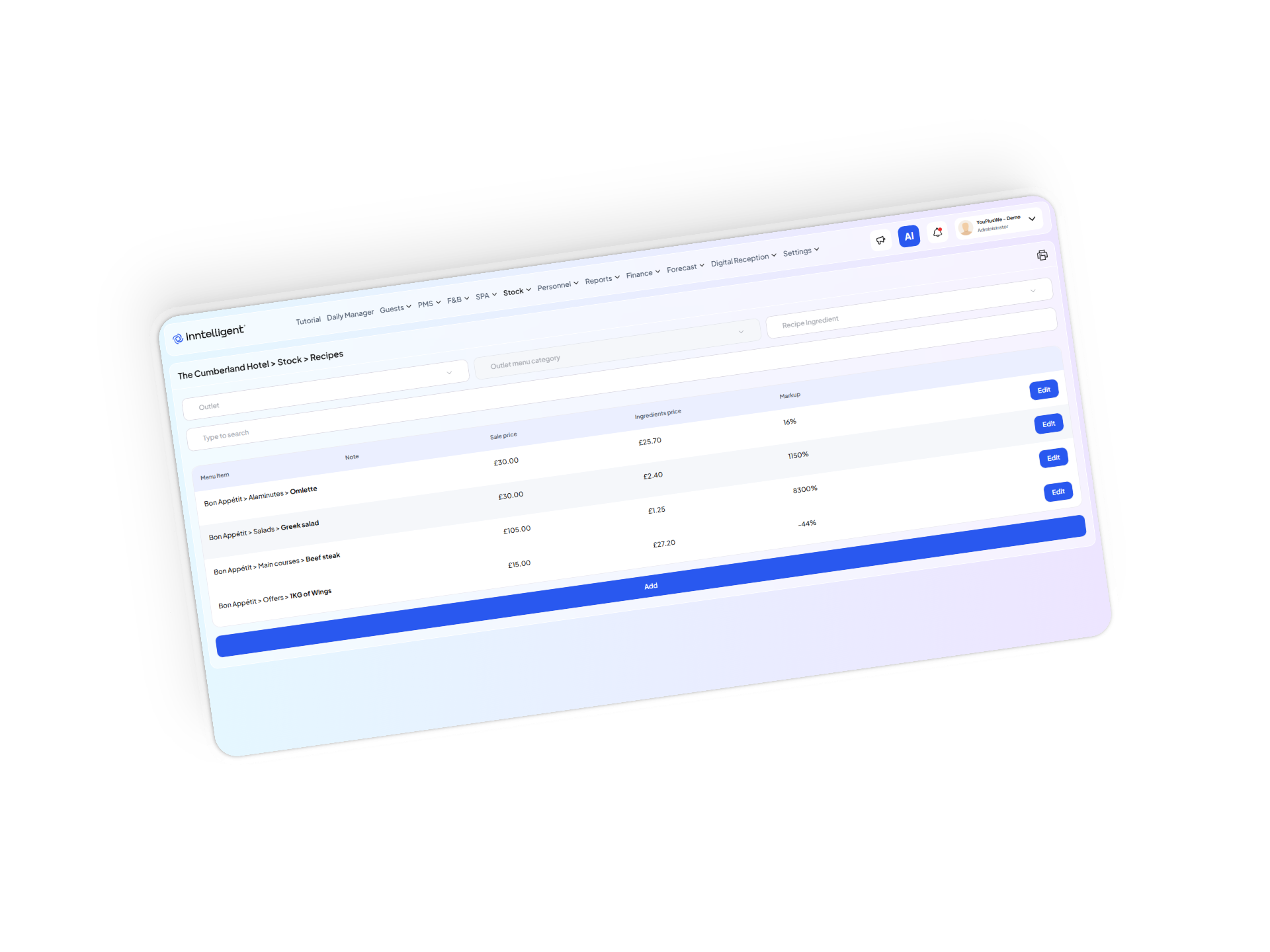 Revenue Protection Through Control in Inntelligent platform