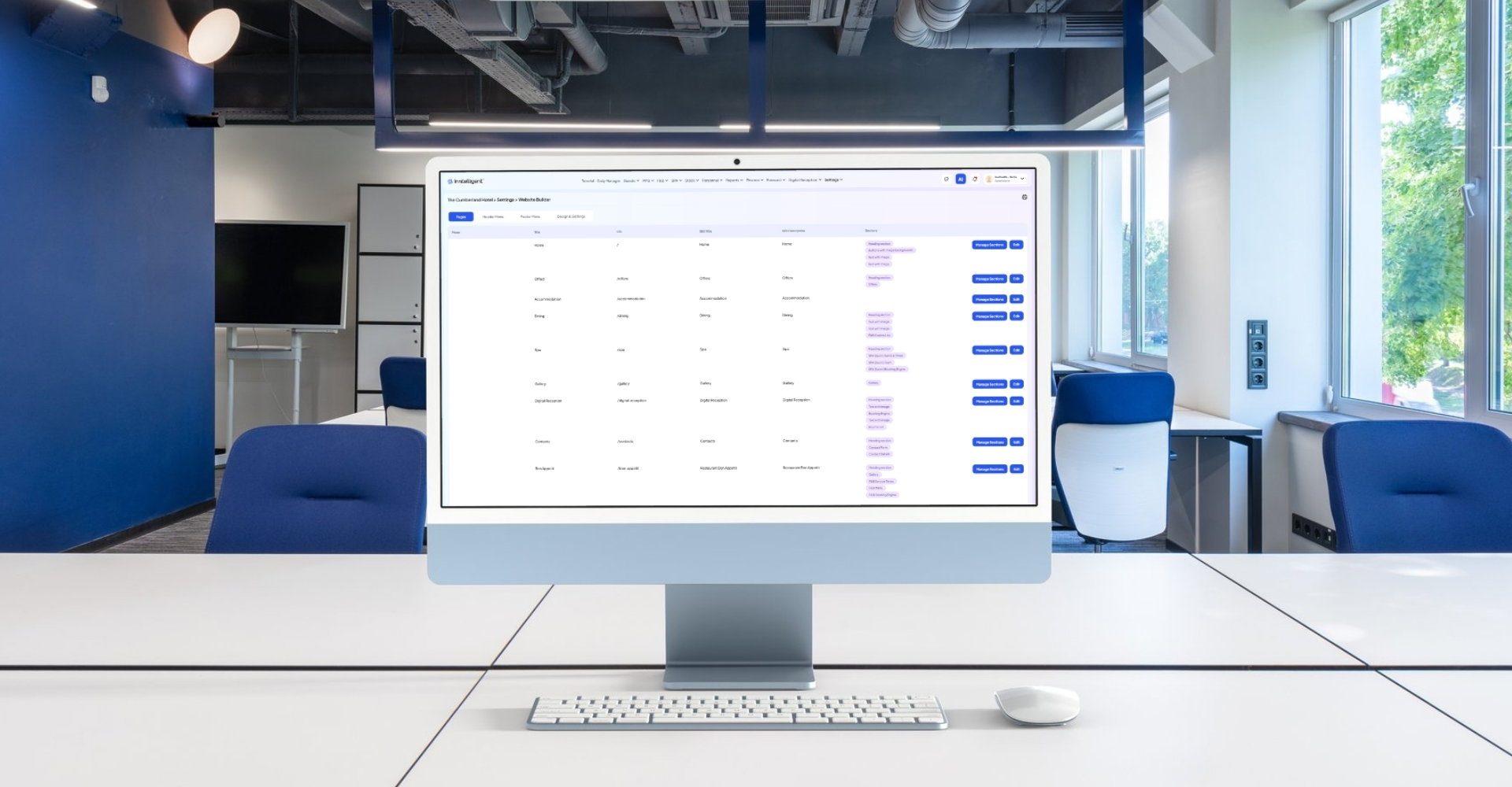 Inntelligent Website Builder software interface